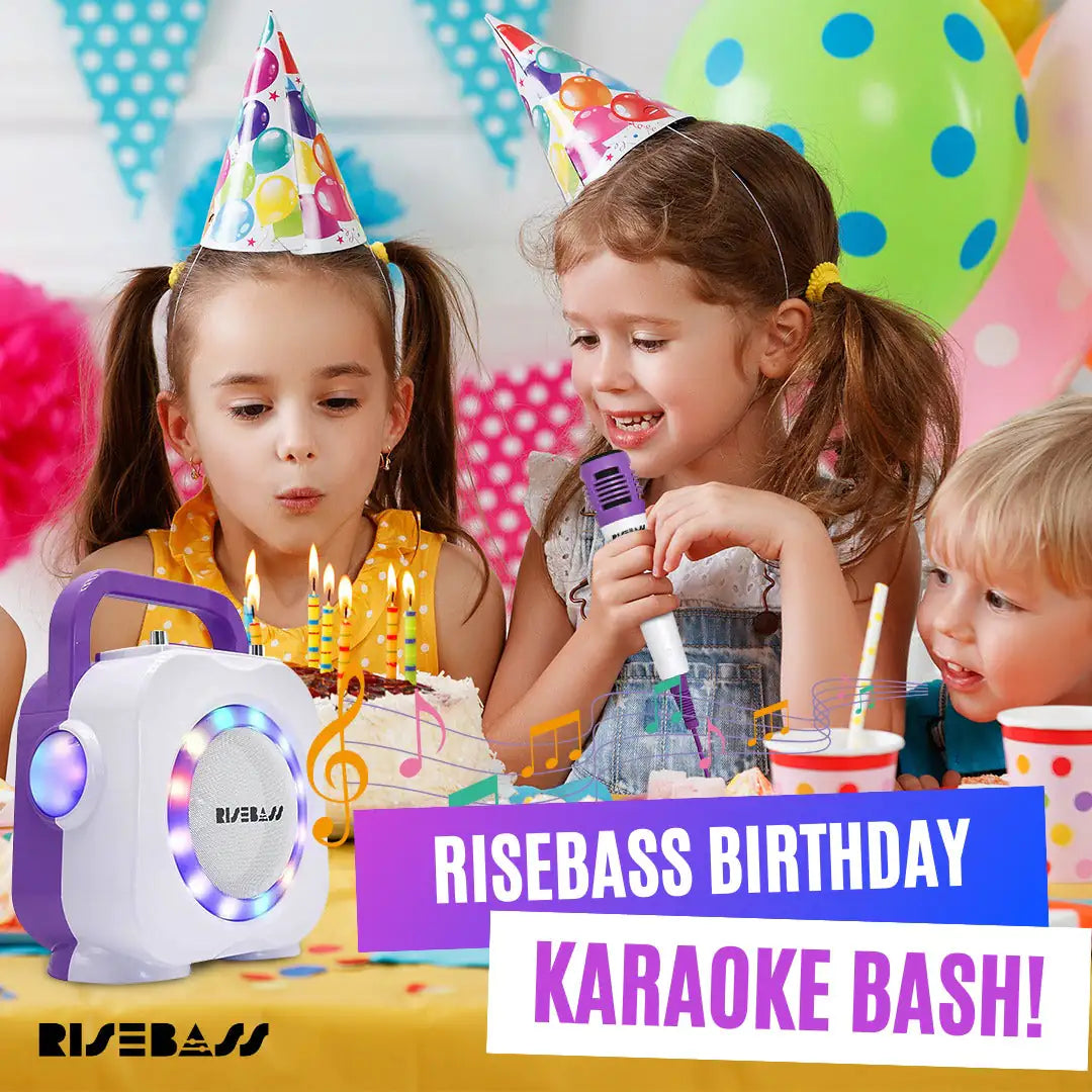 Karaoke Machine for Kids - Bluetooth Speaker with 2 Microphone - Portable Kids Karaoke Machine for Girls and Boys - Birthday Gift for Girls and Boys Ages 2 Years Old and Up..