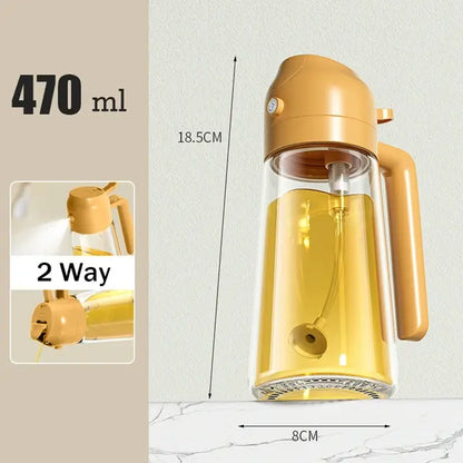 2-In-1 Oil Spray Bottle Multifunction Glass