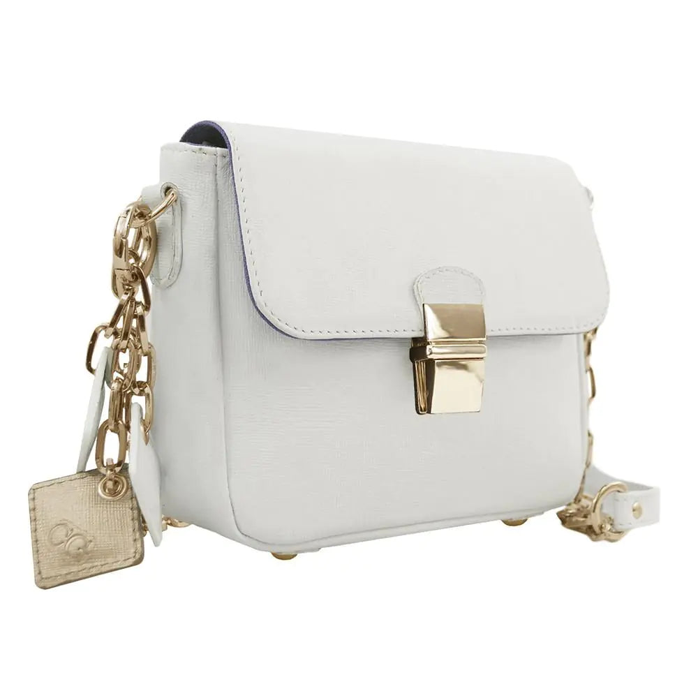 Tiny Leather Handbag -White (Option 2).