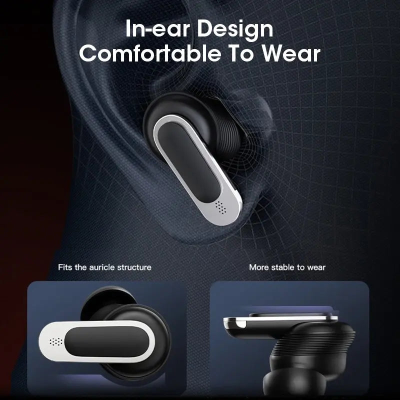 LED Screen Touch Active Noise Cancelling Wireless Earbuds.